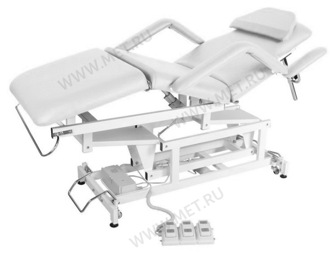 Med-Mos DB-9 ММКМ-2 (КО-071) Массажный стол с электроприводными регулировки высоты и положения секций, белый от производителя