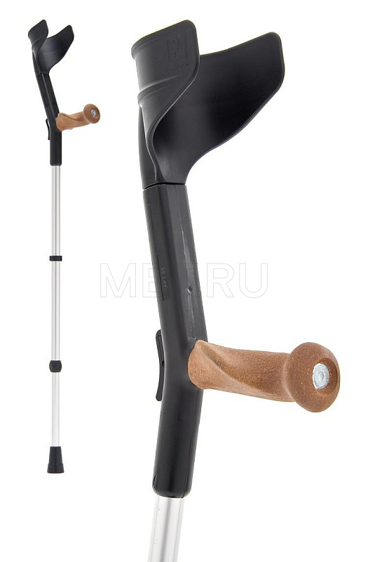 REBOTEC Комфорт Софт-Натур (правый) Костыль-канадка с рукояткой из пробкового дерева под правую руку, Германия от производителя