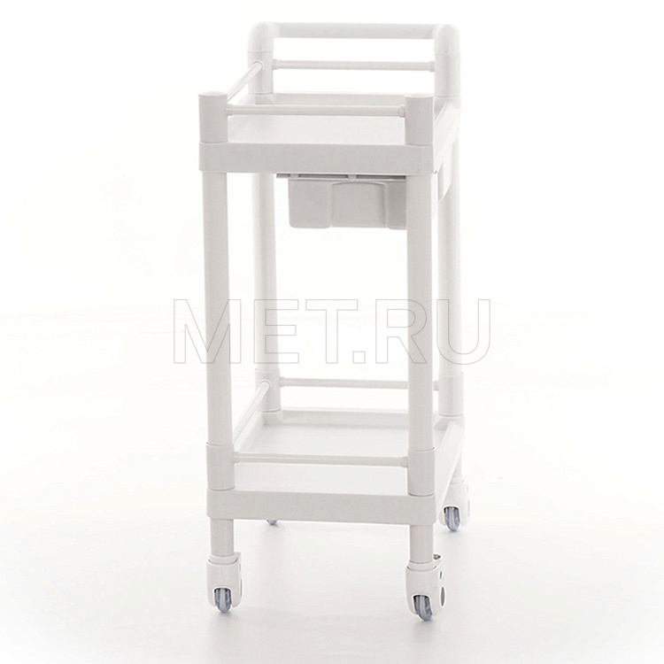 МЕТ SPY-120 Столик манипуляционный с 1 ящиком и 2 полками MET