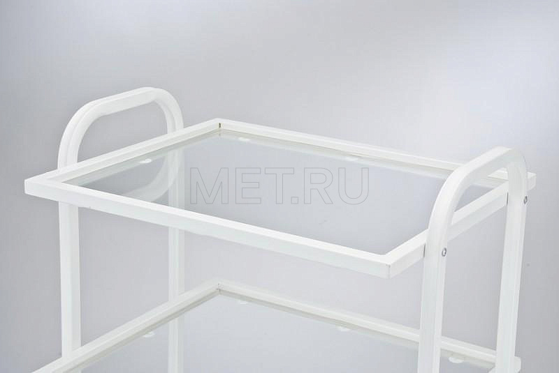 СИ.03.00 с/с/с Столик инструментальный трехполочный, полки-закаленное стекло МЕТ