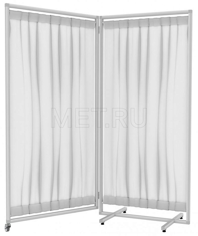 Алюм ШРМ-2 Двухсекционная ширма из алюминиевого профиля, на колесах
