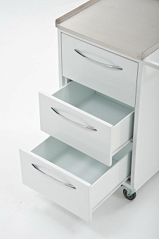 Столик металлический передвижной  с 3-я выдвижными ящиками