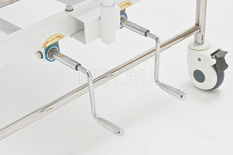 RS104-B Кровать функциональная винтовая с рамой Балканского, спинки - нерж МЕТ