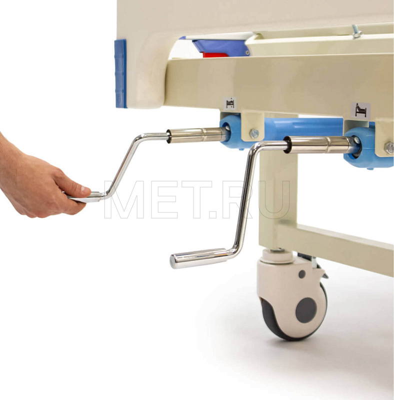 MET DM-370 Медицинская кровать механическая четырехсекционная с вставками из ABS-пластика от производителя