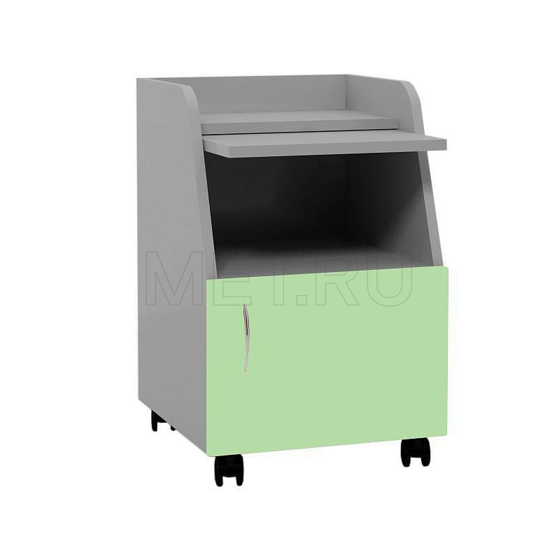 ТМ.02.00 Тумба прикроватная с выдвижным столиком БЕЛАЯ МЕТ