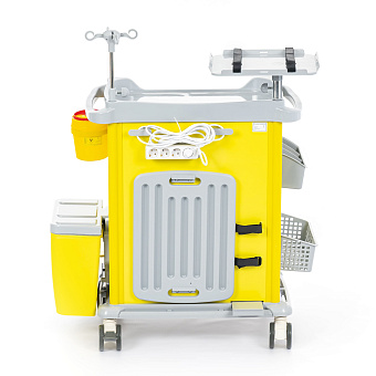 Тележка медицинская универсальная желтая 