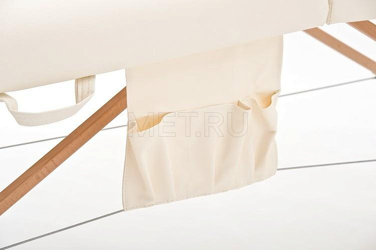 Med-Mos JF-AY01 Массажный стол складной  двухсекционный на деревянном каркасе, бежевый MET