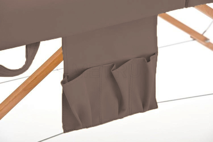 JF-AY01 Массажный стол складной двухсекционный деревянный, коричневый MET