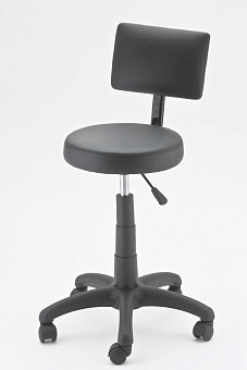 Стул лабораторный, газ-лифт, спинка, с колесами