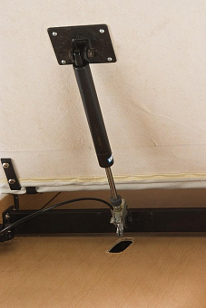 Массажный стол стационарный с рамой из бука, синий