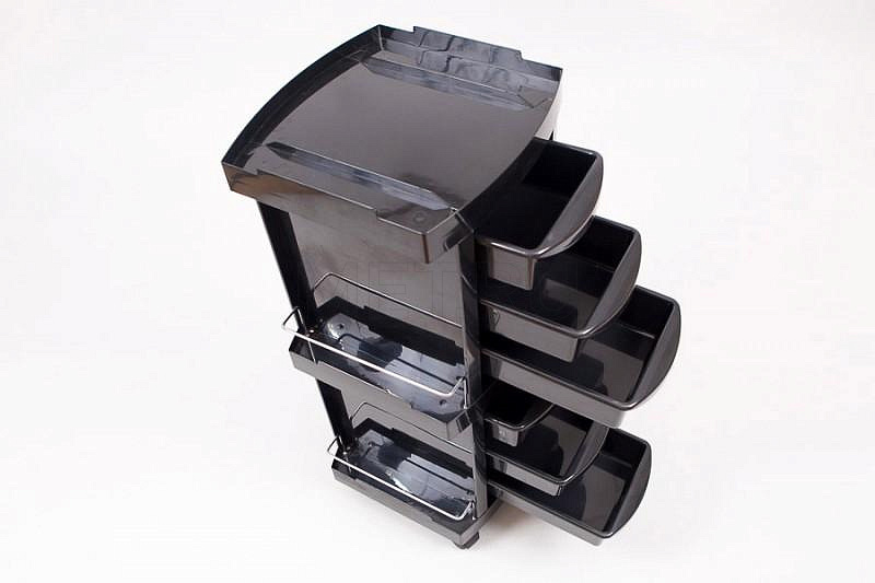 SD-3019В Тележка парикмахерская чёрная MET