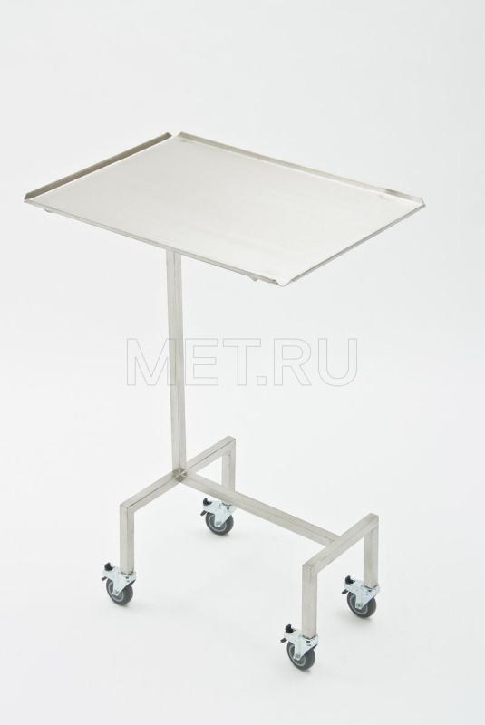 МЕТ-B24 (гусь) Столик манипуляционный из нерж.стали, 50х70см