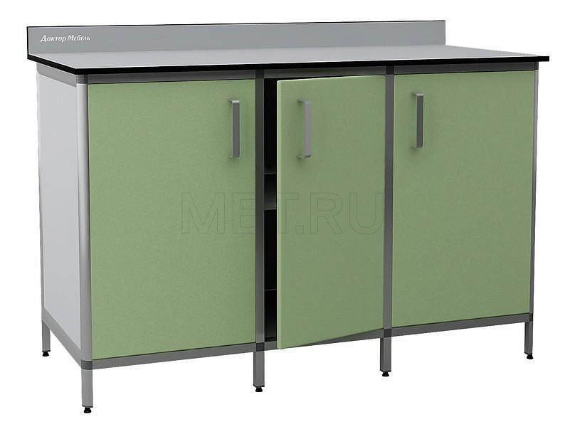 Лабораторный стол-тумба с тремя глухими дверцами ДМ-01-009-07 Лабораторный стол-тумба с тремя глухими дверцами