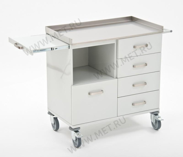 МЕТ AR–45 Столик мобильный для анестезиолога  , столешница-нерж от производителя