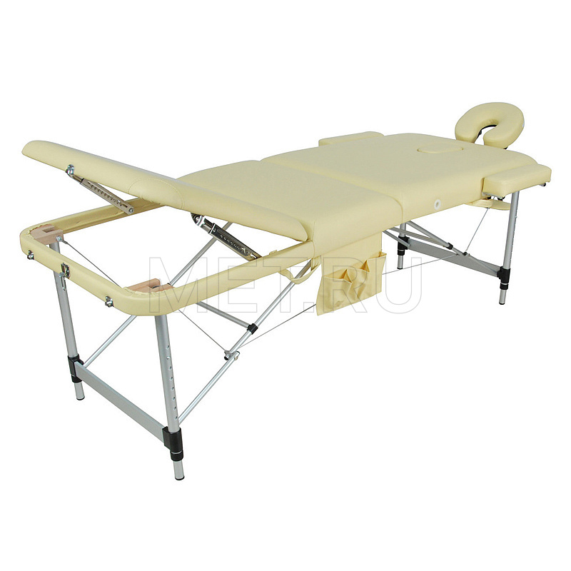 JF AL01А Складной трёхсекционный массажный стол на алюминиевом каркасе, бежевый от производителя