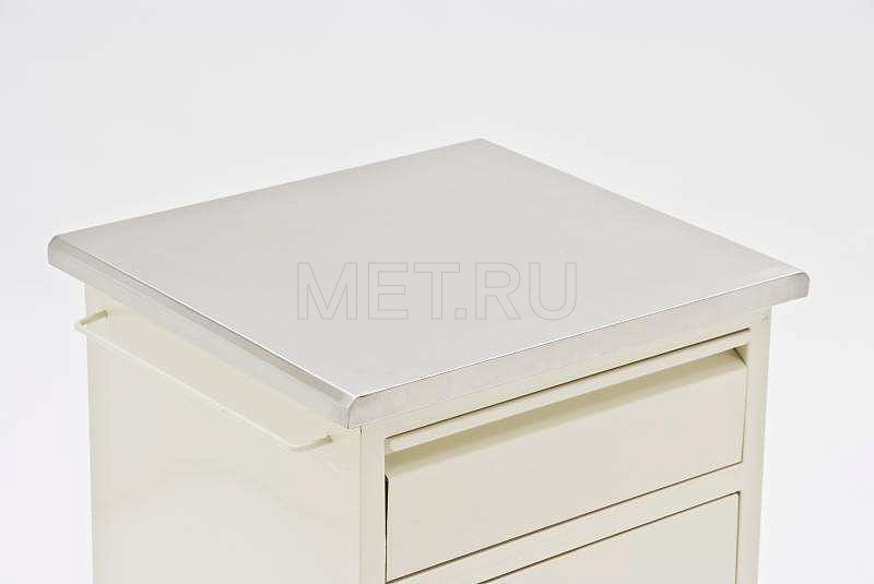 Н-4 Тумба прикроватная с выдвижным ящиком (столешница и цоколь-нерж)