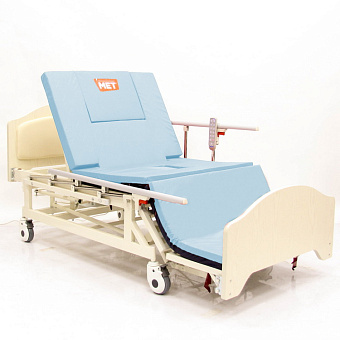 Медицинские кровати для дома, электрическая, БЕЖЕВАЯ с мягкой вставкой в головной спинке