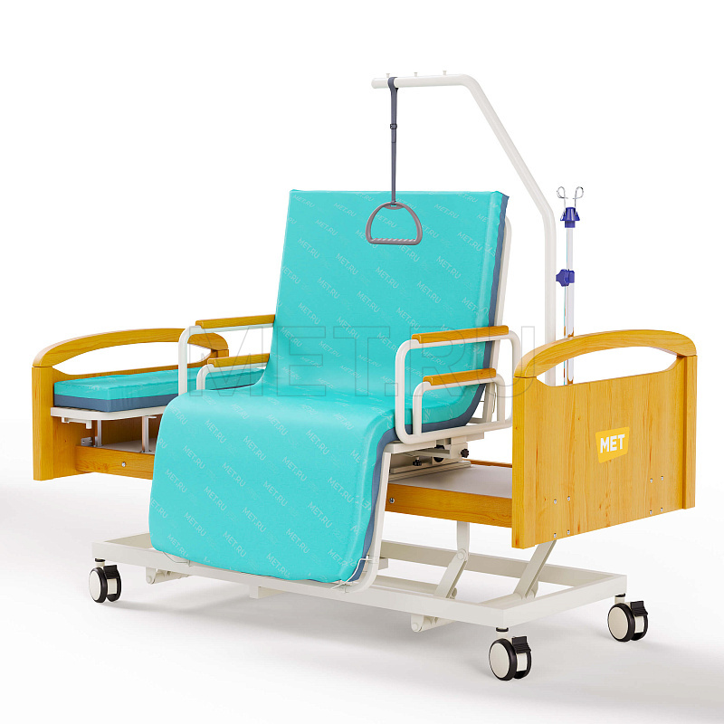 МЕТ RAUND UP Кровать с ПОВОРОТНЫМ КРЕСЛОМ, для лежачих больных
