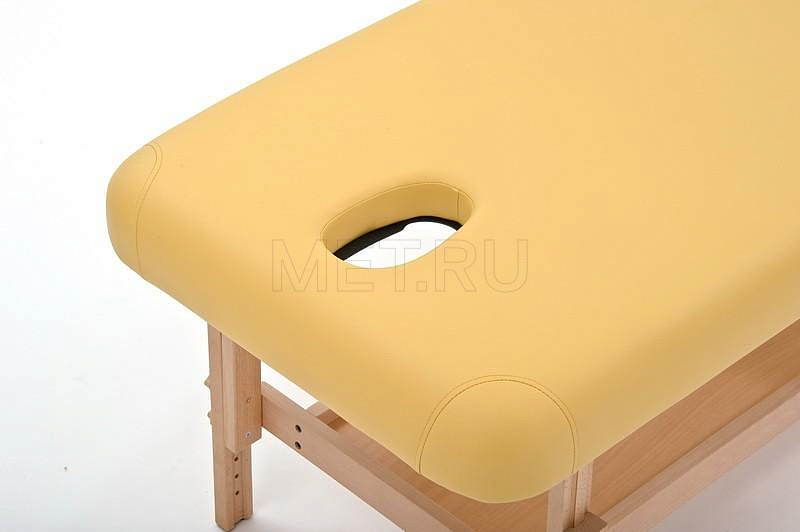 FIX-1A Массажный стационарный стол с рамой из бука и вырезом для лица, бежевый MET