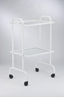 Столик инструментальный двухполочный, полки-закаленное стекло