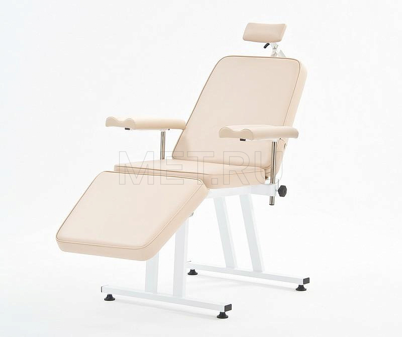 К-02 ЭЭГ Кресло для доноров и процедур ЭЭГ с широкими подлокотниками, бежевое