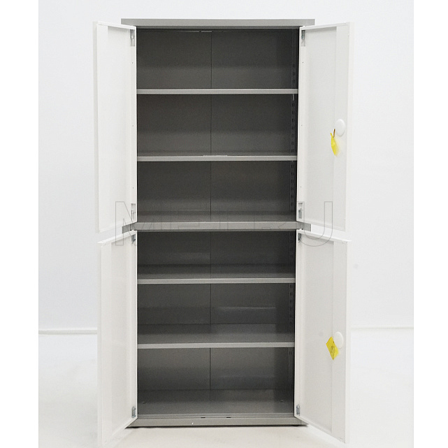 размер 175x80x40 cм МЕТ ВАЛЕНТИЯ 2ММ  Шкаф медицинский,  каркас- серый, дверцы-белые МЕТ