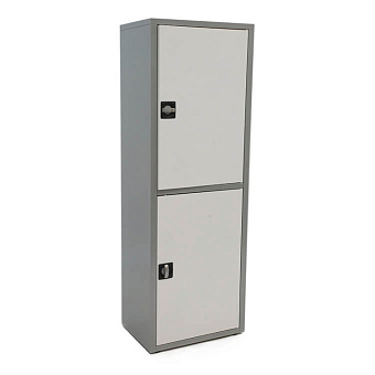 МЕТ ВАЛЕНТИЯ 1ММ Шкаф медицинский,   каркас-серый, дверцы-белые