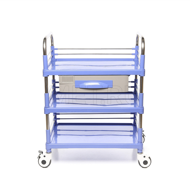 Стол манипуляционный медицинский с выдвижным ящиком, трехполочный МЕТ SIY-150 Стол манипуляционный медицинский с выдвижным ящиком, трехполочный