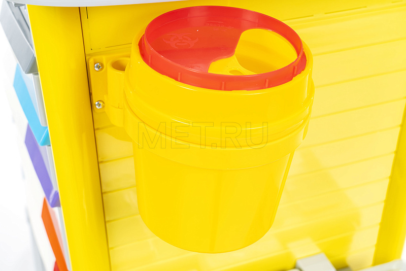 MET PSC-160 Тележка медицинская универсальная желтая  от производителя