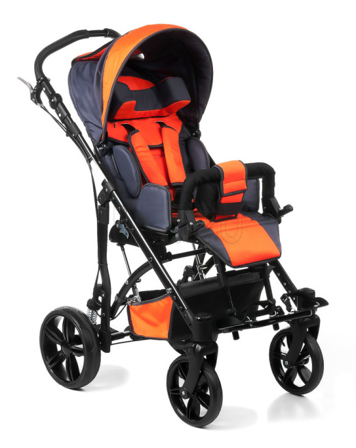 Vitea Care Meyra JUNIOR PLUS Детская коляска-книжка для больных ДЦП с регулировкой наклона спинки и сиденья, и пневматическим шасси МЕТ