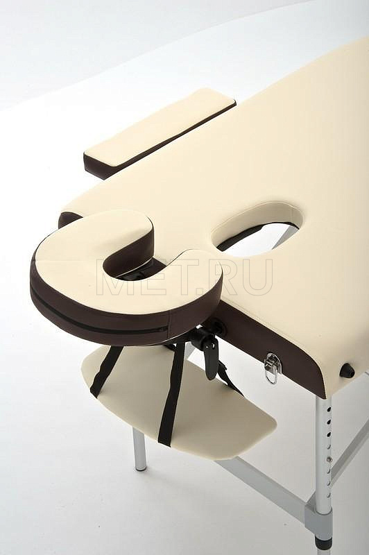 JFAL01 Массажный переносной стол на алюминиевом каркасе, Бежевый/коричневый MET