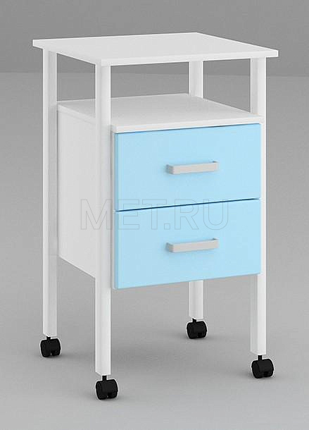 ТМ06-01 МДФ Тумба прикроватная на металлокаркасе, с поднятой столешницей и двумя ящиками от производителя