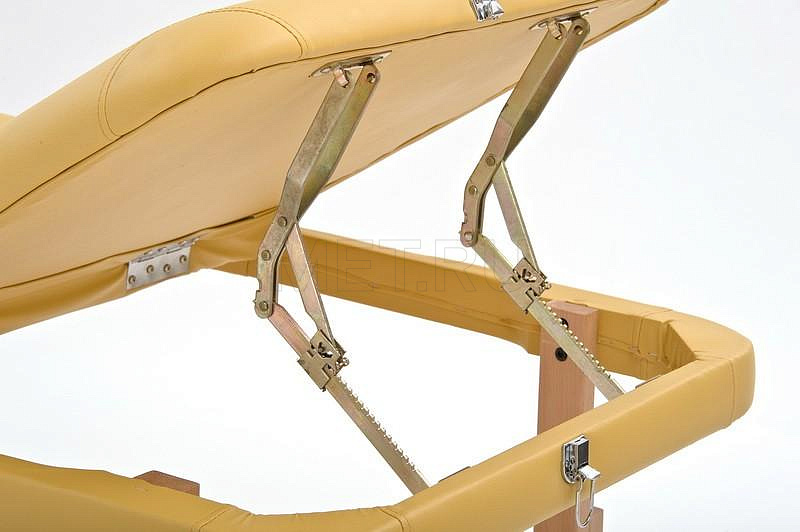 FIX-1A Массажный стационарный стол с рамой из бука и вырезом для лица, бежевый МЕТ