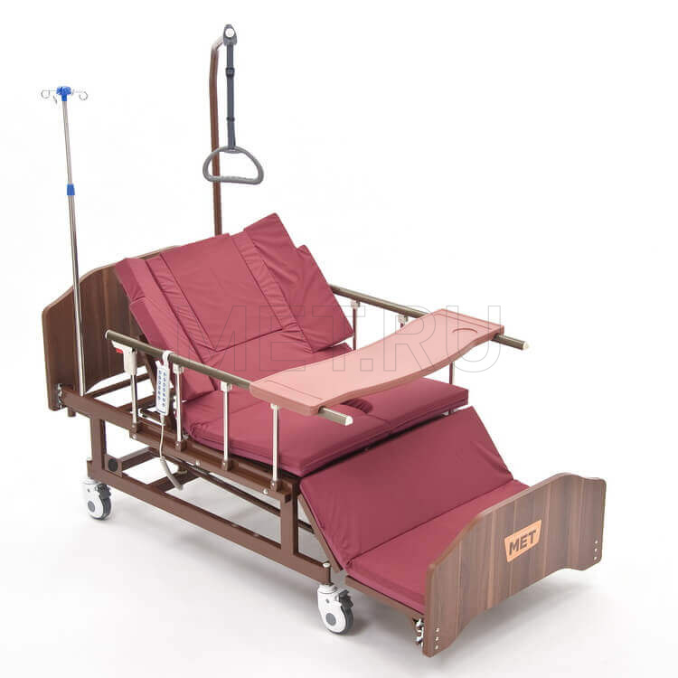 MET REVEL XL (120см) Электрическая  медицинская кровать для ухода за лежачими больными с  переворотом и туалетом с увеличиной шириной ложа