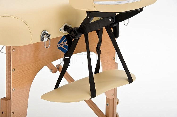 JF-AY 01 Массажный стол переносной трёхсекционный на деревянном каркасе, бежевый