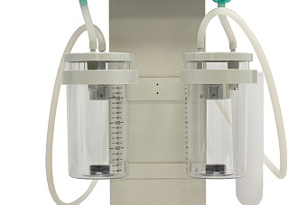 Хирургический аспиратор (отсасыватель) стационарного типа с педалью и двумя емкостями