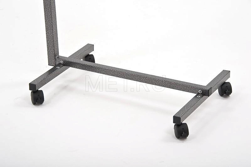 560 Столик прикроватный. Рама серая столешница-бук. МЕТ