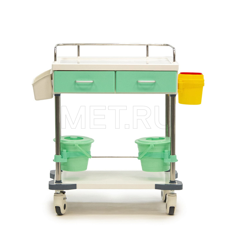 MET SPY-120 Столик манипуляционный медицинский с полкой и выдвижными ящиками от производителя