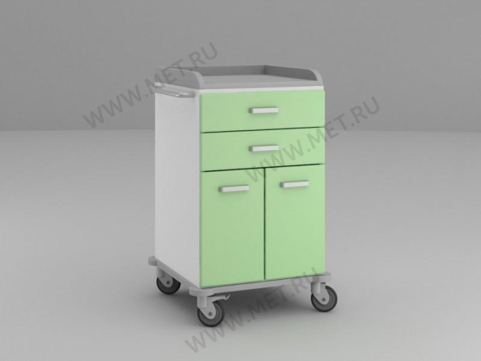 ТММ-0107 Стол анестезиолога с двумя ящиками и распашными дверцами от производителя