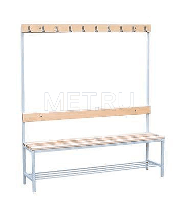  Скамья односторонняя с полкой под обувь