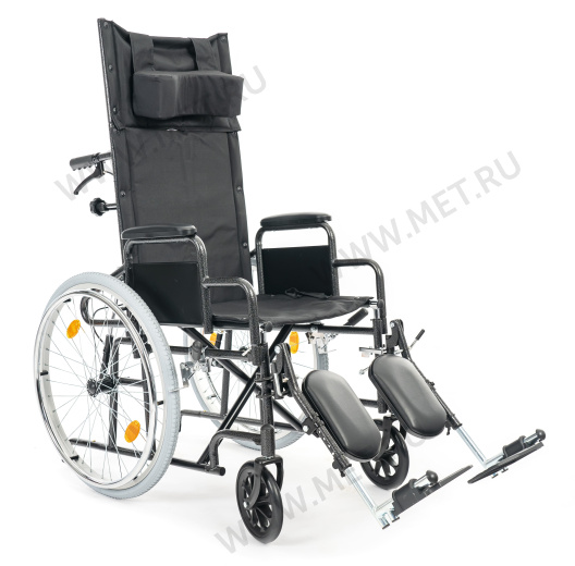 МЕТ PARTNER Кресло-коляска c поднимающимися подножками и удлинённой спинкой от производителя