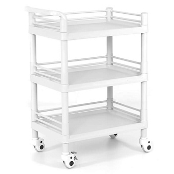 Стол манипуляционный пластиковый с трёхсторонними боковыми ограждениями