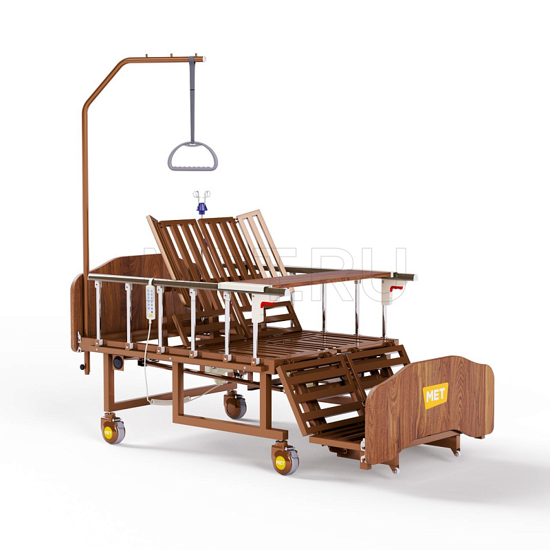 MET РЕВЕЛ НЬЮ (REVEL NEW) Медицинская кровать для лежачих больных с  USB, электрорегулировками, переворотом и туалетом (без матраса)