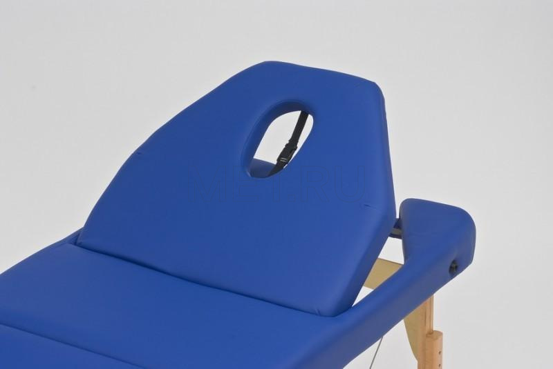 Wendermann Wood 09 синий Массажный стол с подъемным подголовником и усиленной рамой - серия Professional МЕТ