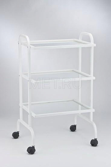 СИ.03.00 с/с/с Столик инструментальный трехполочный, полки-закаленное стекло от производителя