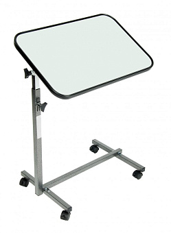 Столик прикроватный, Рама серая, столешница  серая