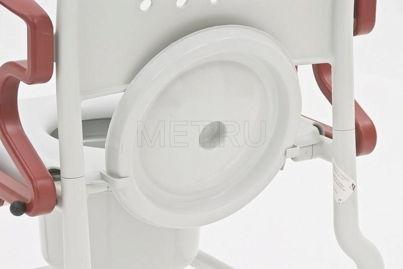 Rebotec Kiel, Германия Туалетный стул с санитарным оснащением, усиленный, серый/рубин