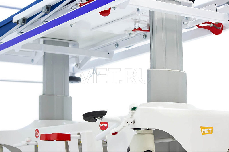 МЕТ TB-160 Тележка-каталка для перевозки больных с гидравлической системой регулировки высоты MET