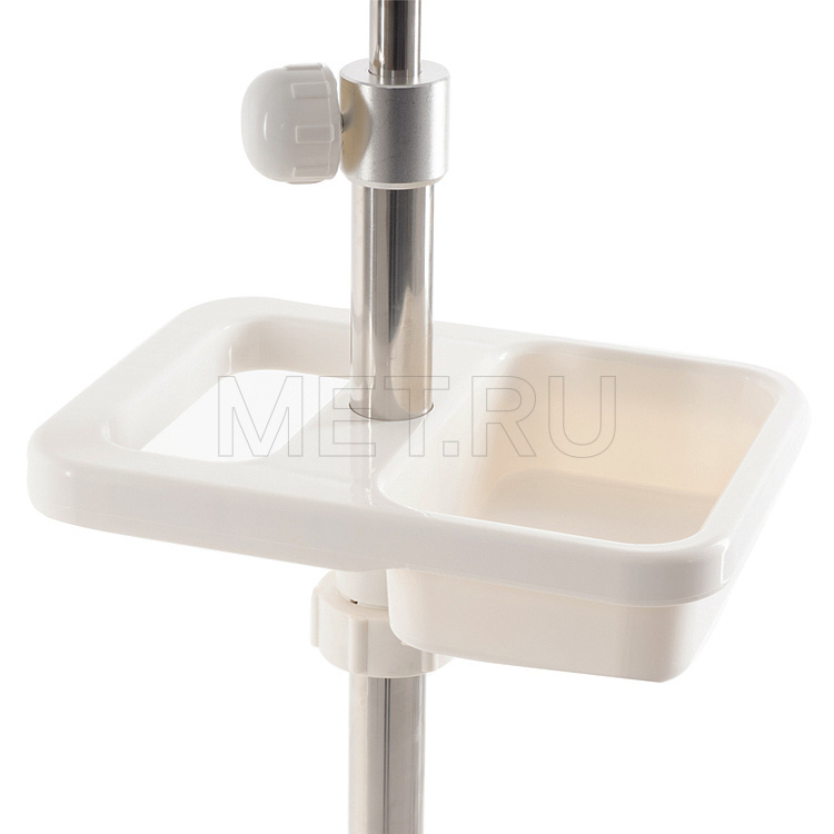 МЕТ GF09 Инфузионная стойка-штатив/"ходунок" с ручкой и полкой-лотком