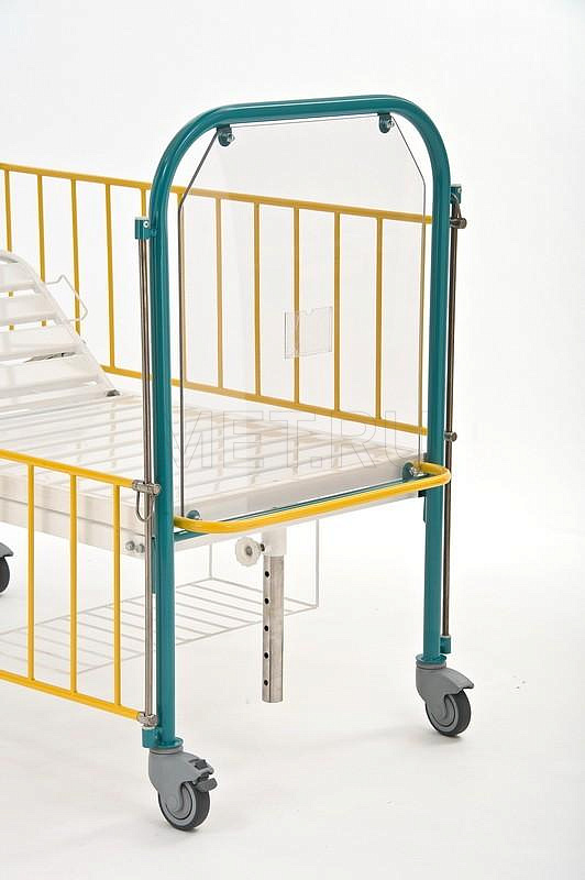 КМФД-7310 Бирюза прозр. Кровать 2-х секционная детская с регулировкой высоты и наклона ложа МЕТ